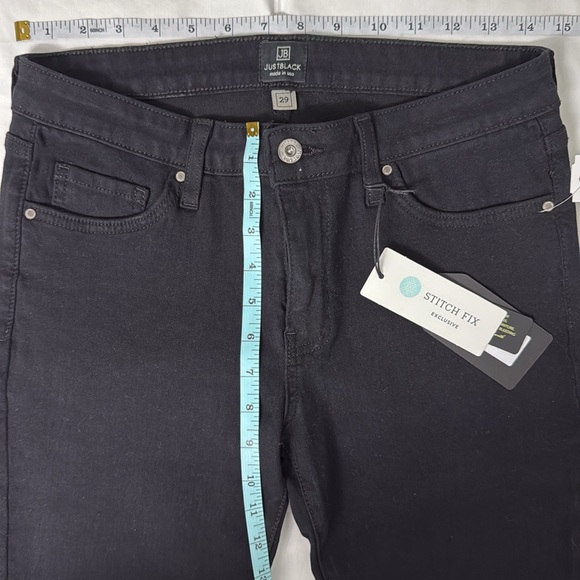 NWT Women’s Stitch Fix Just Black Denim Cordelia Skinny Jeans, Size 8/29 - Picture 6 of 9